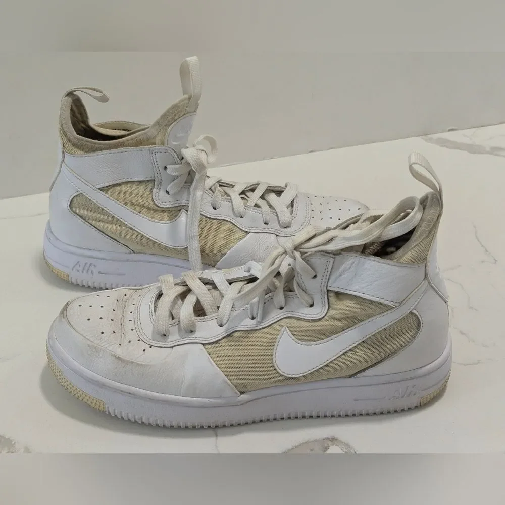 Nike boys Air Force 1 Ultraforce Triple White High-Top Basketball Sneaker Sz 6Y